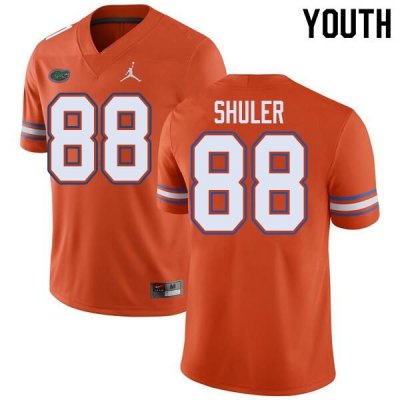 Youth Florida Gators #88 Adam Shuler NCAA Jordan Brand Orange Authentic Stitched College Football Jersey RQO2262NW